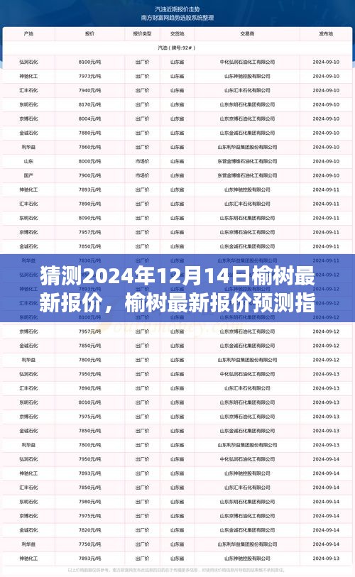 榆树最新报价预测指南，揭秘如何预测榆木价格在2024年12月14日的走向与报价趋势分析