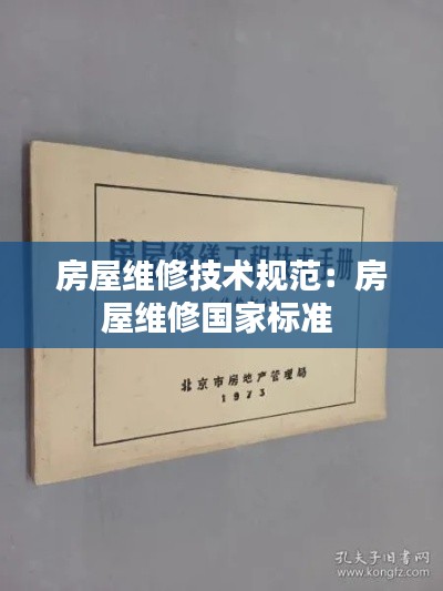 房屋维修技术规范：房屋维修国家标准 