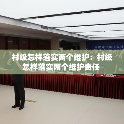 村级怎样落实两个维护：村级怎样落实两个维护责任 