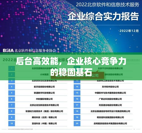 后台高效能，企业核心竞争力的稳固基石