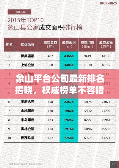象山平台公司最新排名揭晓，权威榜单不容错过！
