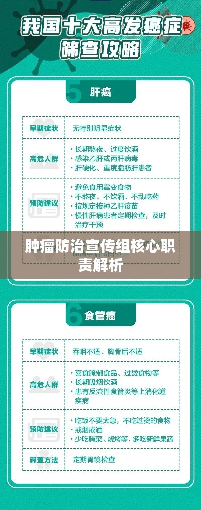 肿瘤防治宣传组核心职责解析