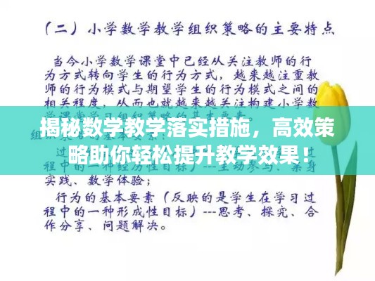 揭秘数学教学落实措施，高效策略助你轻松提升教学效果！