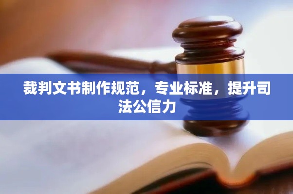 裁判文书制作规范，专业标准，提升司法公信力