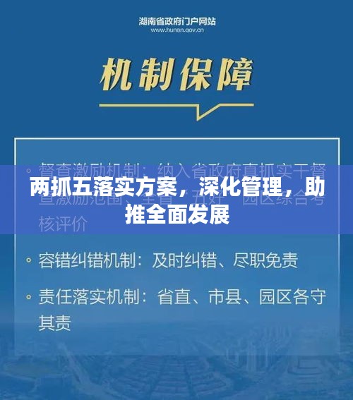 两抓五落实方案，深化管理，助推全面发展