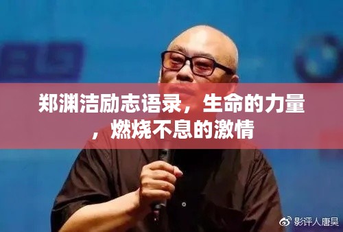 郑渊洁励志语录，生命的力量，燃烧不息的激情